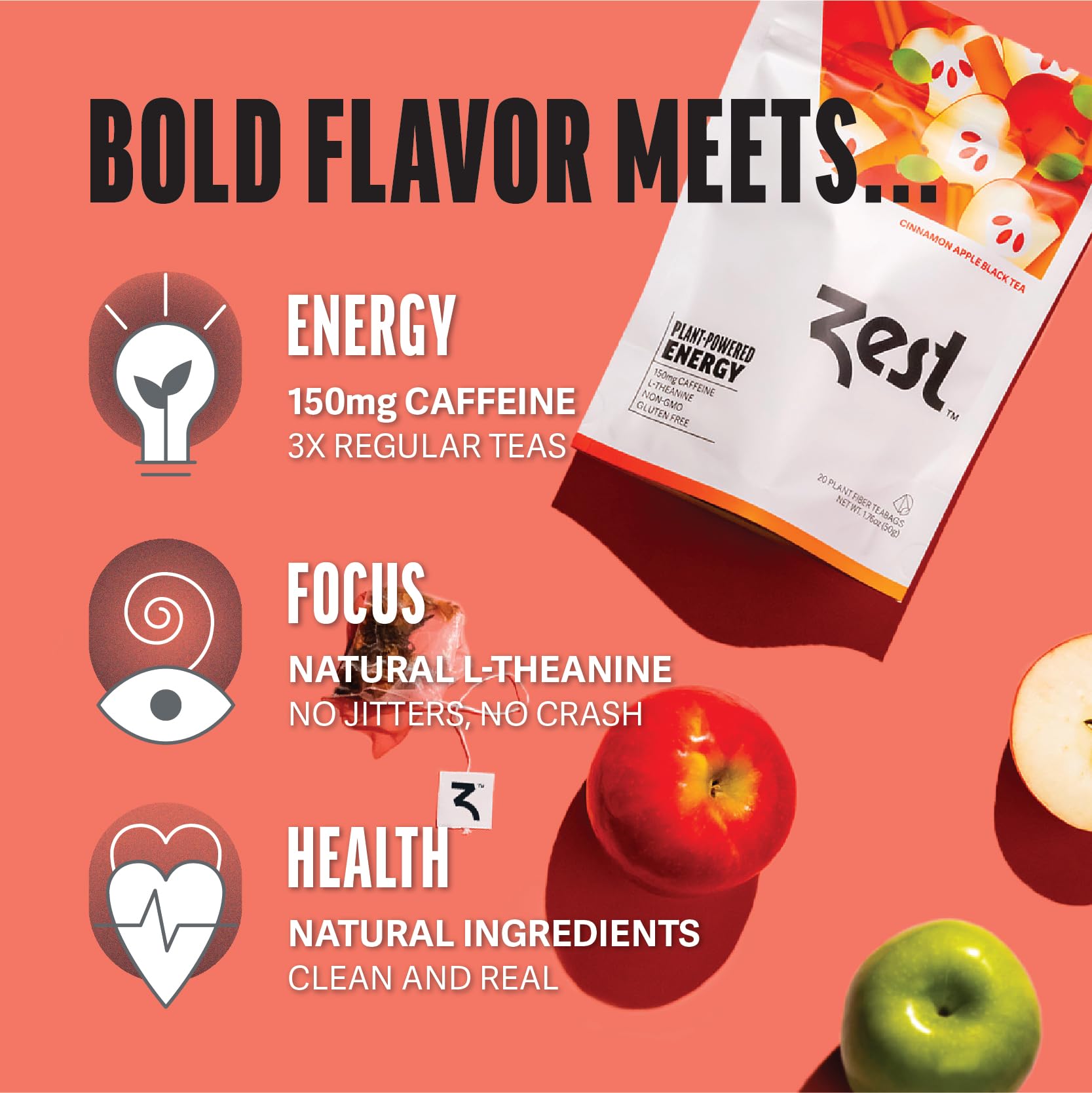 ZEST World Tea Expo award badge signaling trusted high caffeine tea.