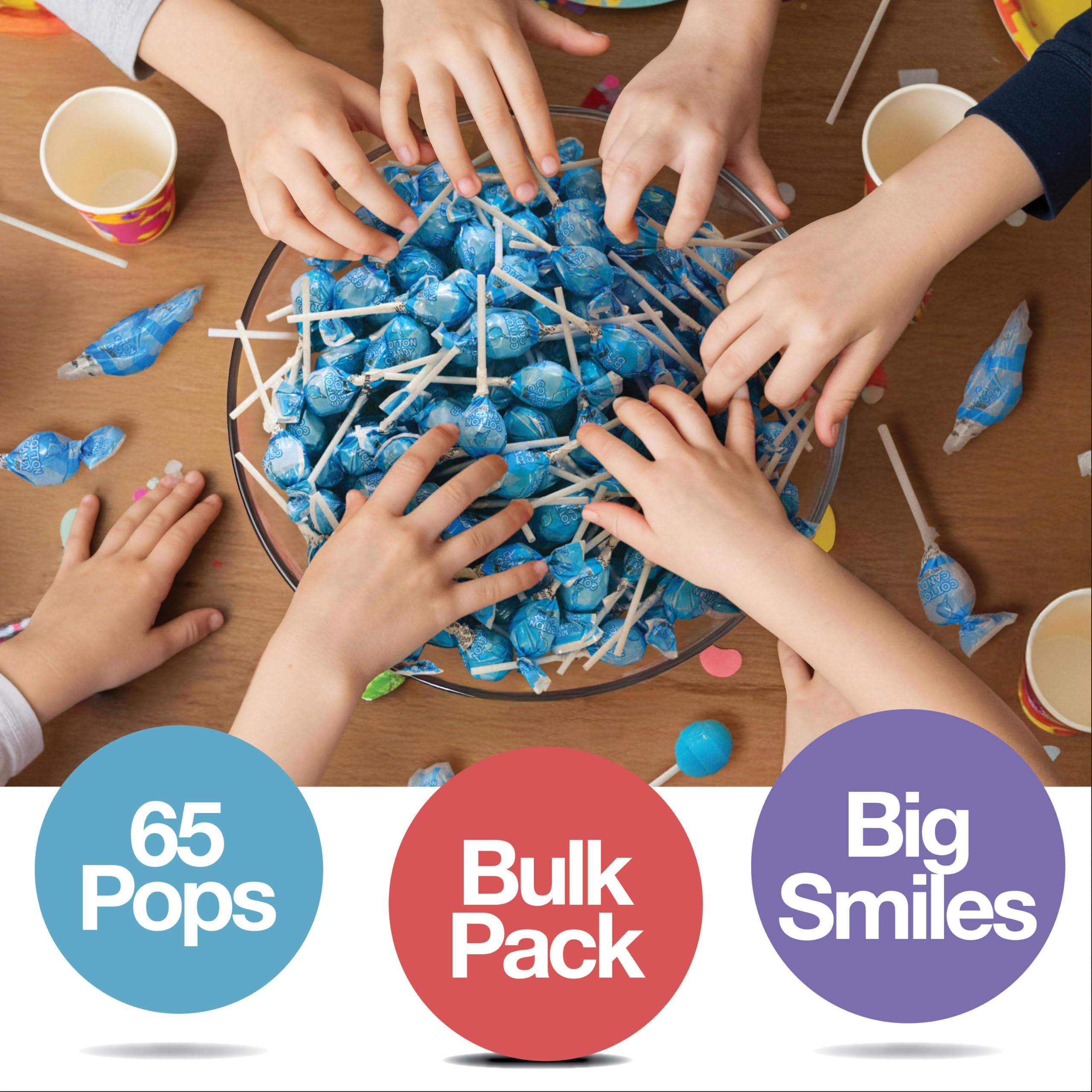 Zestix 65-count bulk candy pack supports parties, classrooms, and parades.