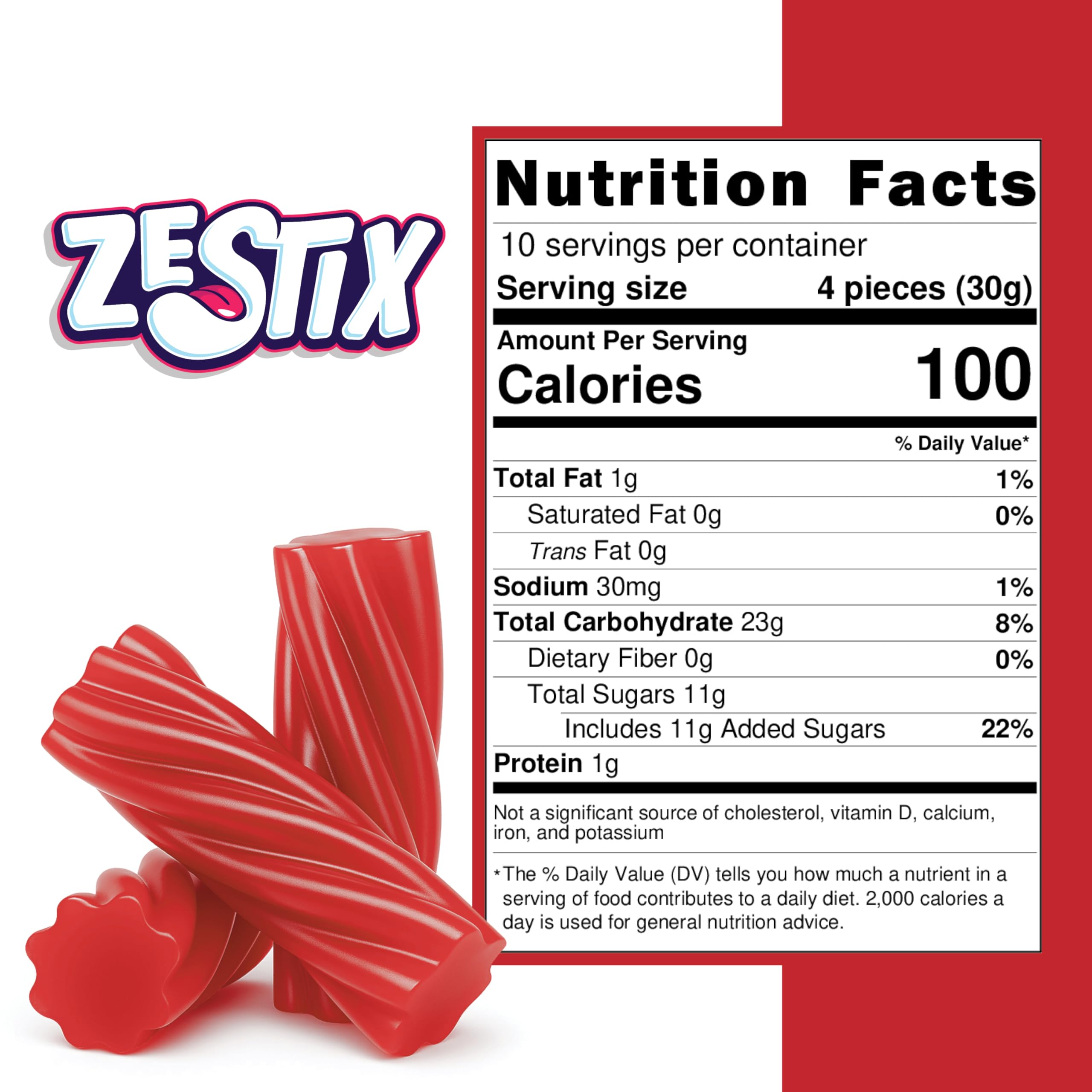 Zestix Australian-style licorice texture close-up highlighting chewy bite