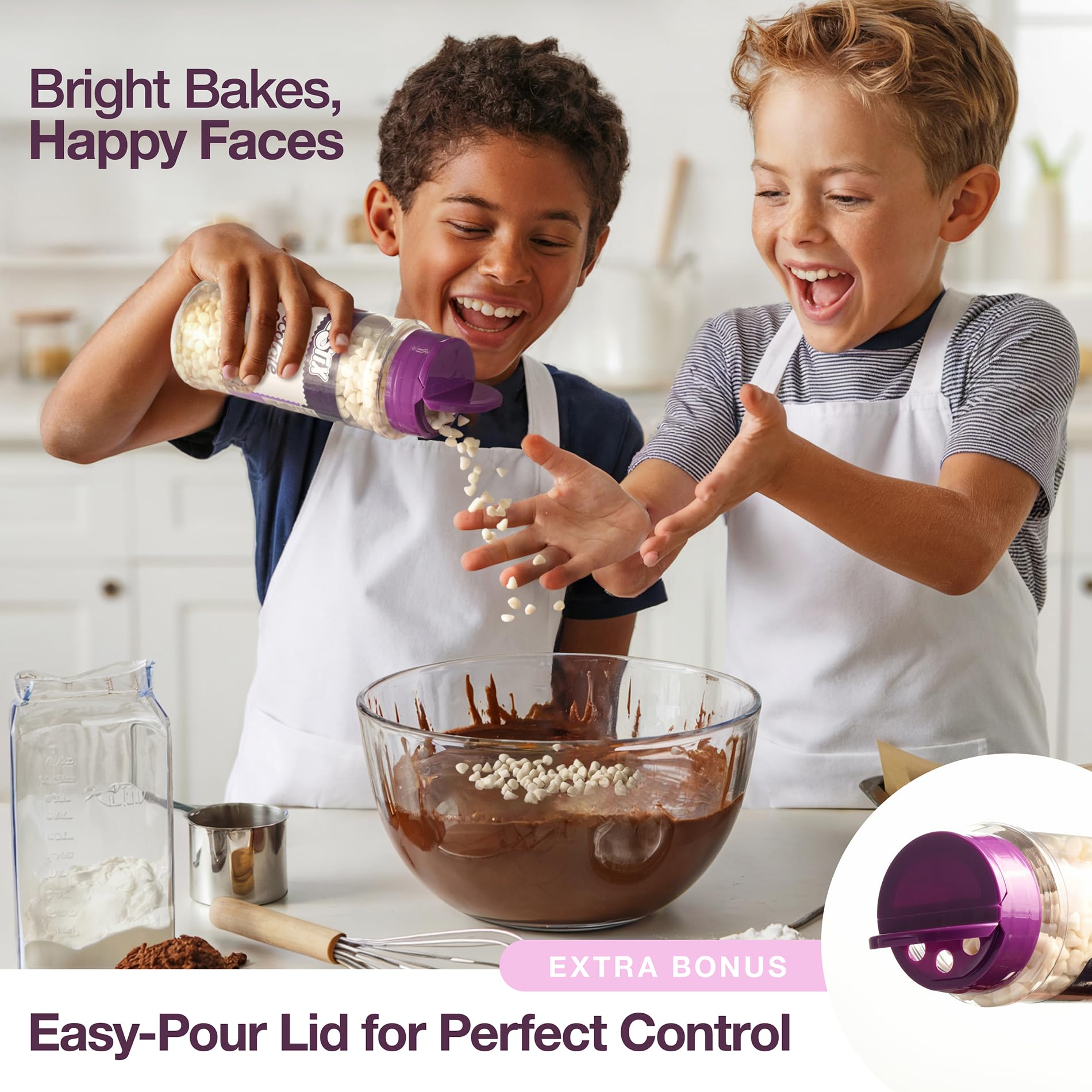 Zestix dairy-free chips in a reseal bottle for freshness and easy dispensing.