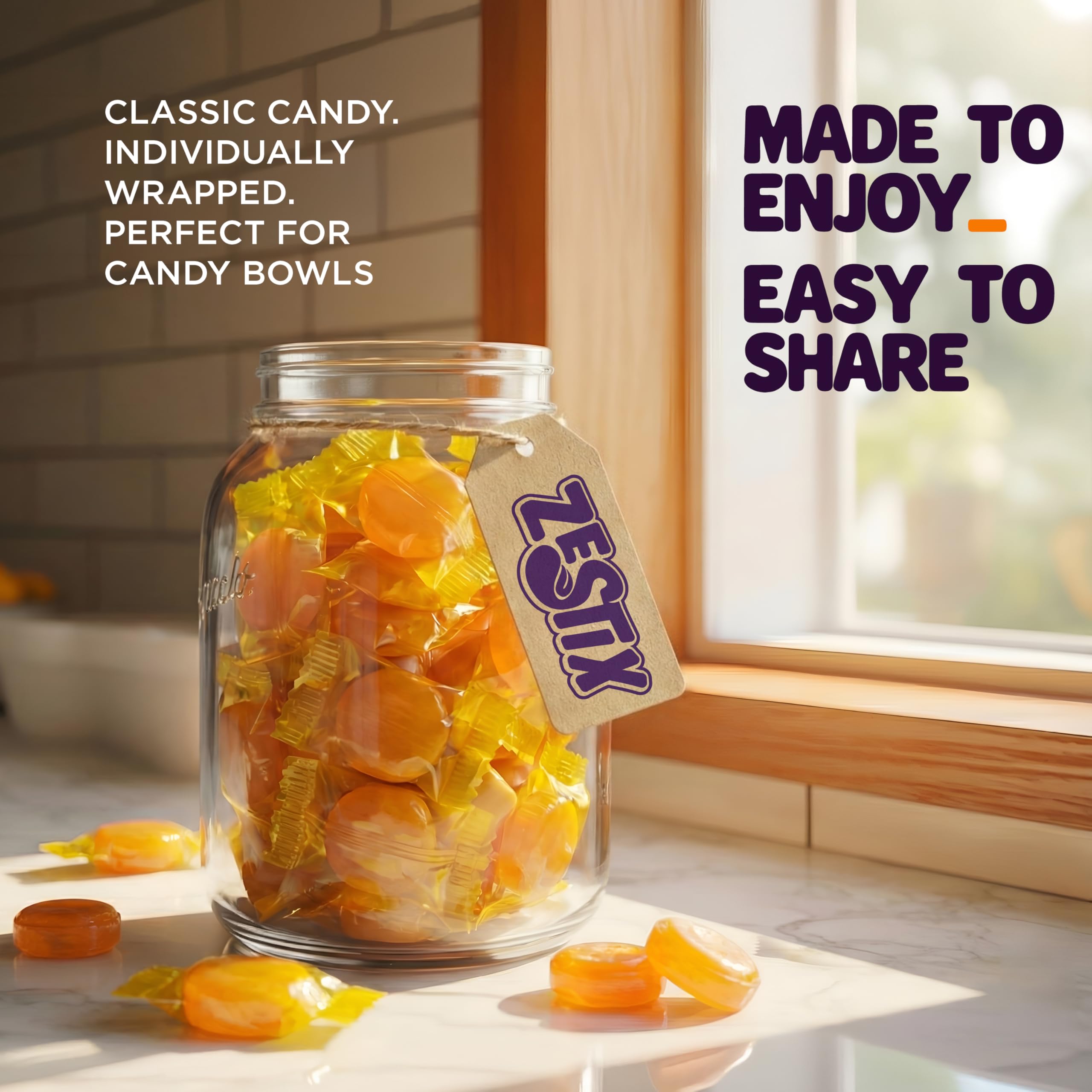 Zestix butterscotch hard candy perfect for holiday favors