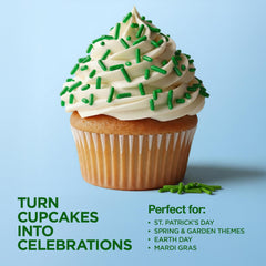 Zestix Green Sprinkles 3 oz bottle pour top for precise topping control