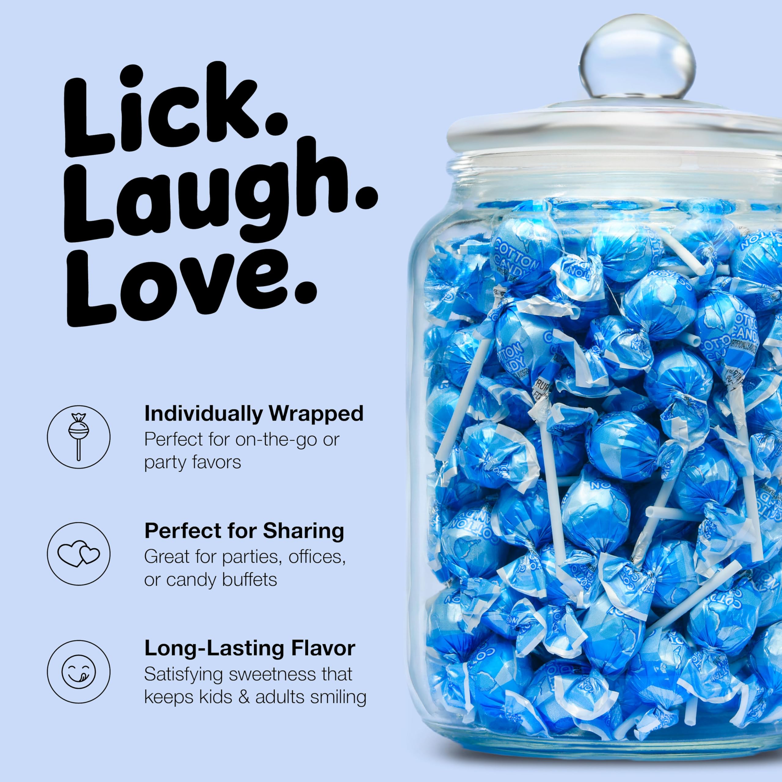 Kid-friendly lollipops from Zestix add bright color and sweet flavor to events.