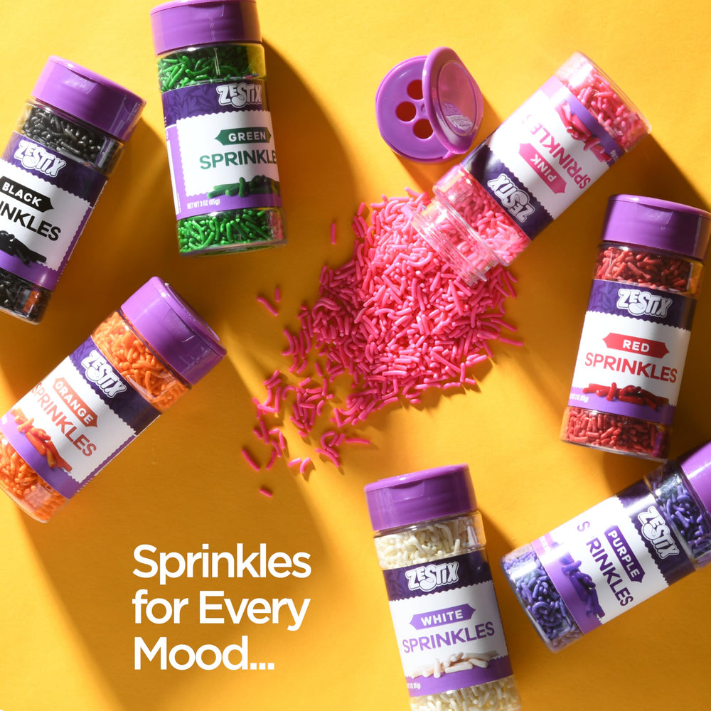 Zestix Pink Sprinkles party treats brighten dessert displays.