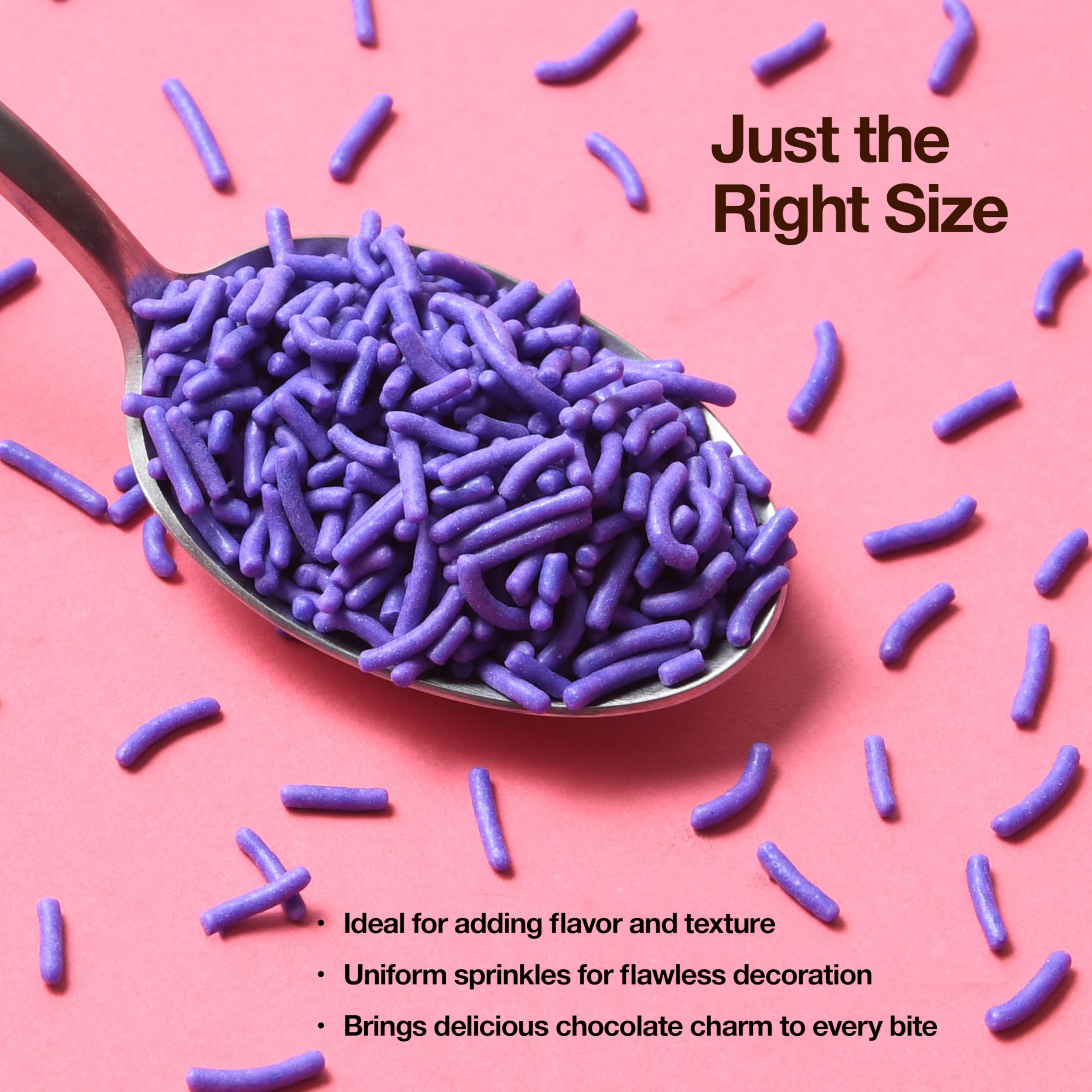 Zestix Purple Sprinkles cookies and cakes decoration for festive finishes.