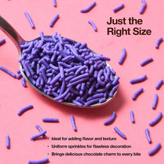 Zestix Purple Sprinkles cookies and cakes decoration for festive finishes.