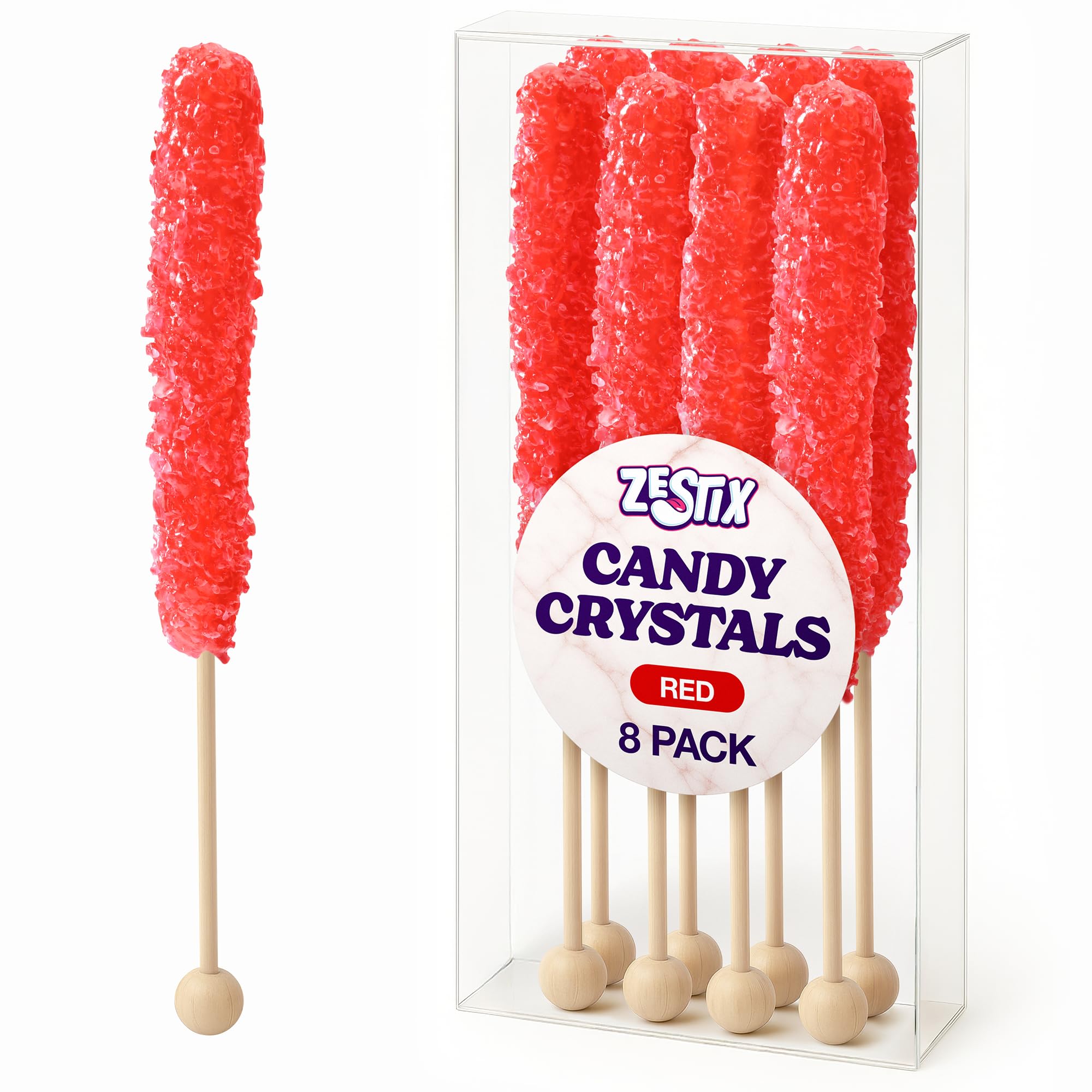 Zestix Red Rock Candy Sticks cherry on dessert table for a vibrant accent.