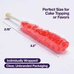 Zestix Red Rock Candy Sticks cherry, perfect for party favors and buffets.
