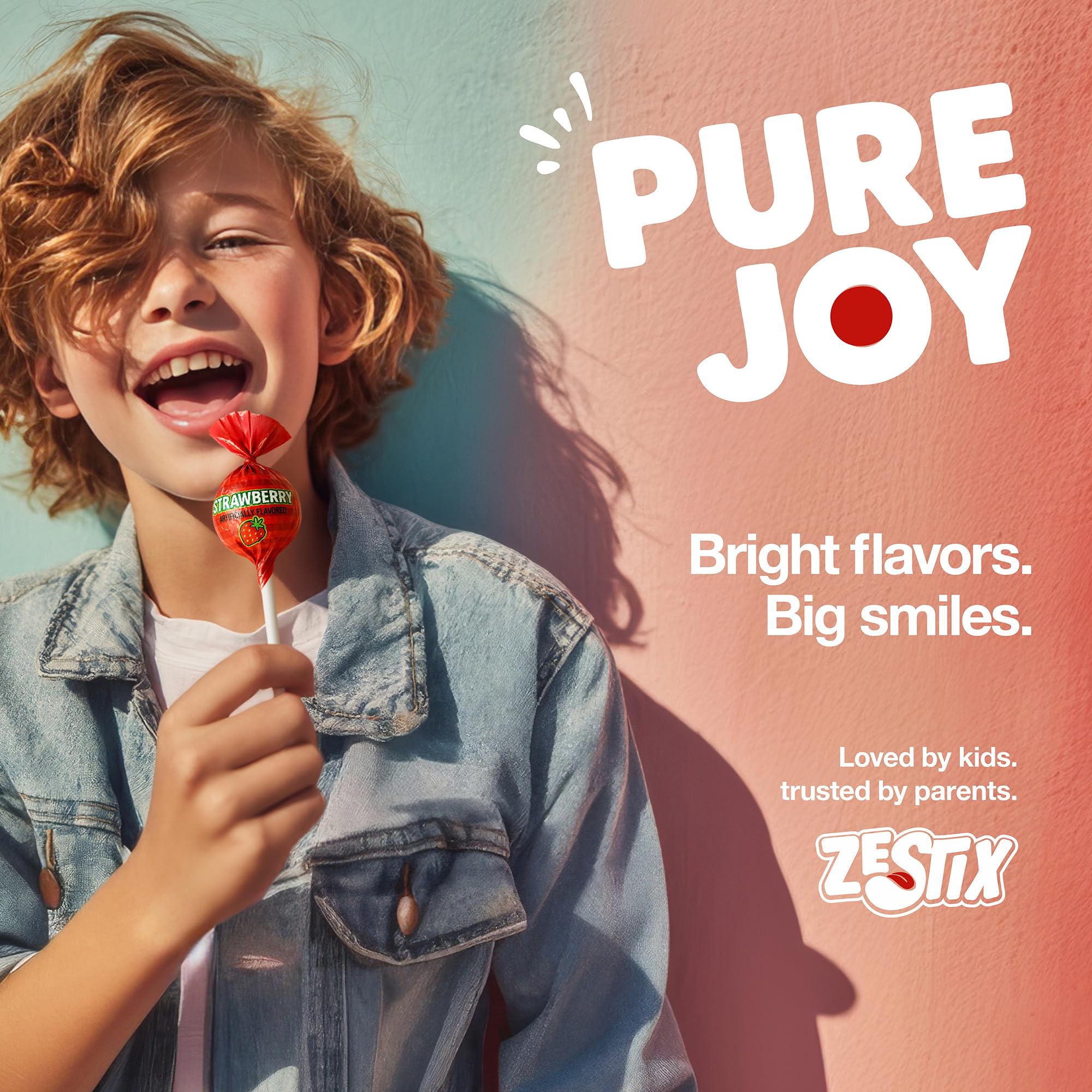 Zestix Strawberry Lollipops delight kids and adults with fruity flavor.