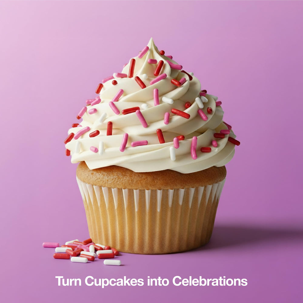 Zestix Valentine Sprinkles on cookies adding colorful edible detail