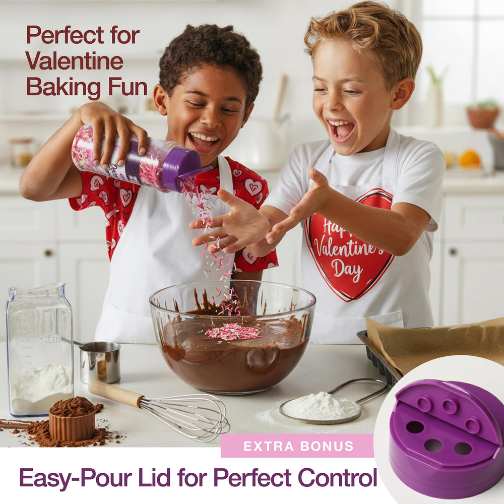 Zestix Valentine Sprinkles at dessert table enhancing gift boxes and party trays