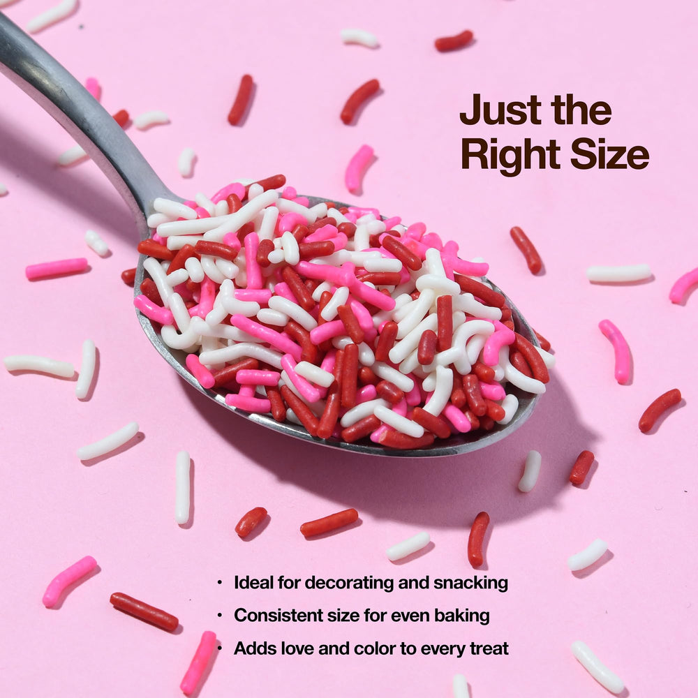 Zestix Valentine Sprinkles on donuts for color-safe, cheerful tops