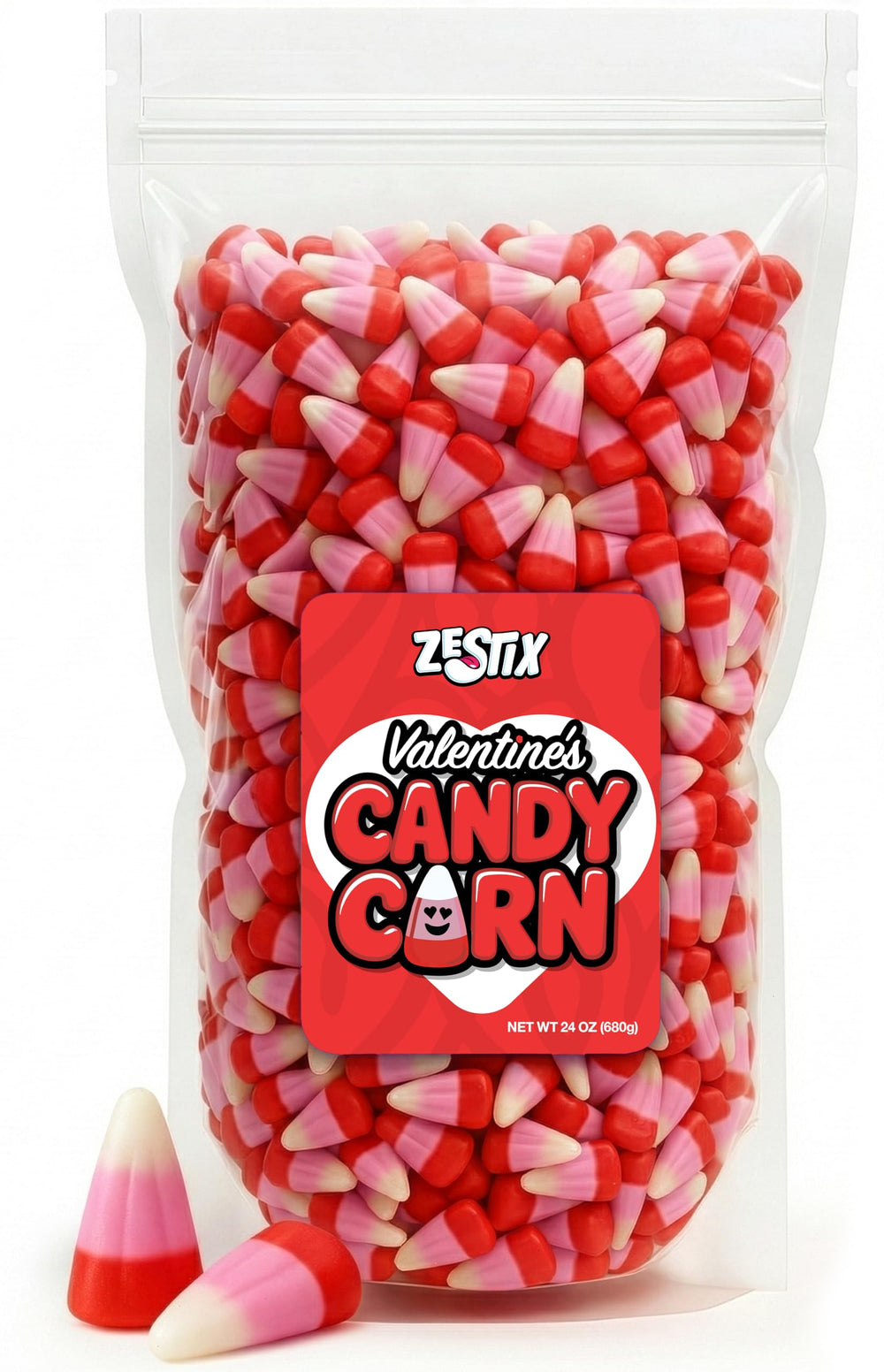 Zestix Valentine candy corn 24oz bulk ideal for party favors and buffets