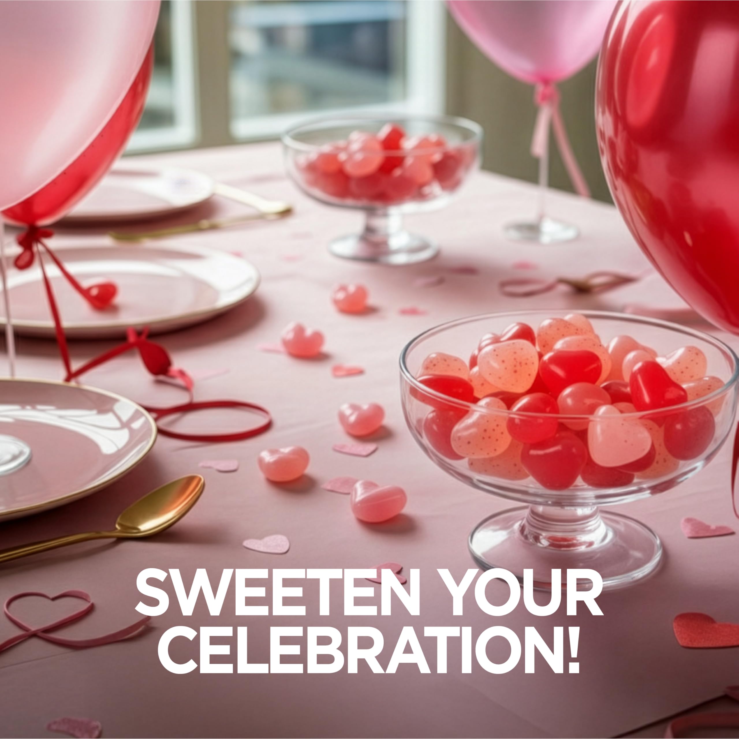 Zestix Valentines Jelly Hearts open bag ready for sharing.