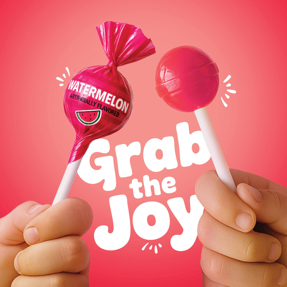 Zestix Watermelon Lollipops wrapper closeup emphasizing freshness