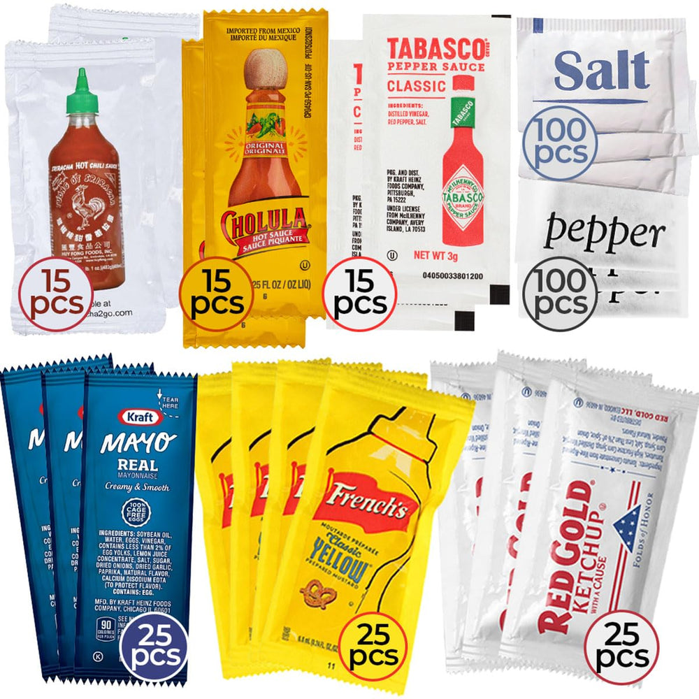 Zeust mayo packets single-serve for easy sandwich prep.