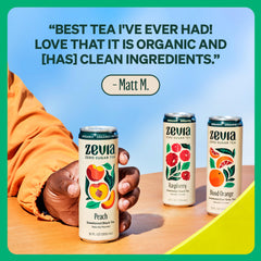 Zevia Black Tea Peach 12-pack displays convenient, value-packed beverage option