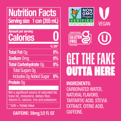 Zevia Cherry Cola pack 12-count showcases non-GMO, zero calorie, gluten-free beverages.