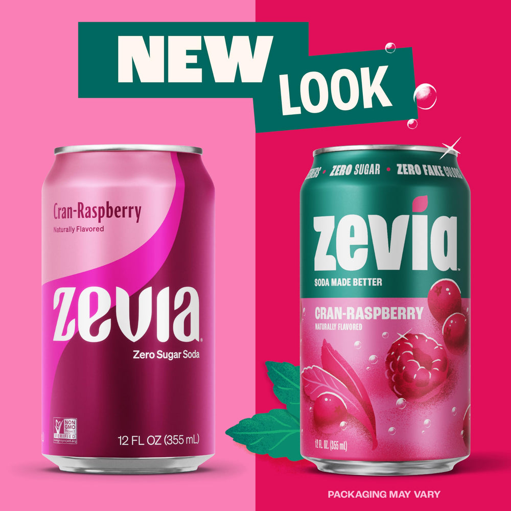 Zevia Cran-Raspberry ingredients list showcasing real plant-based components.