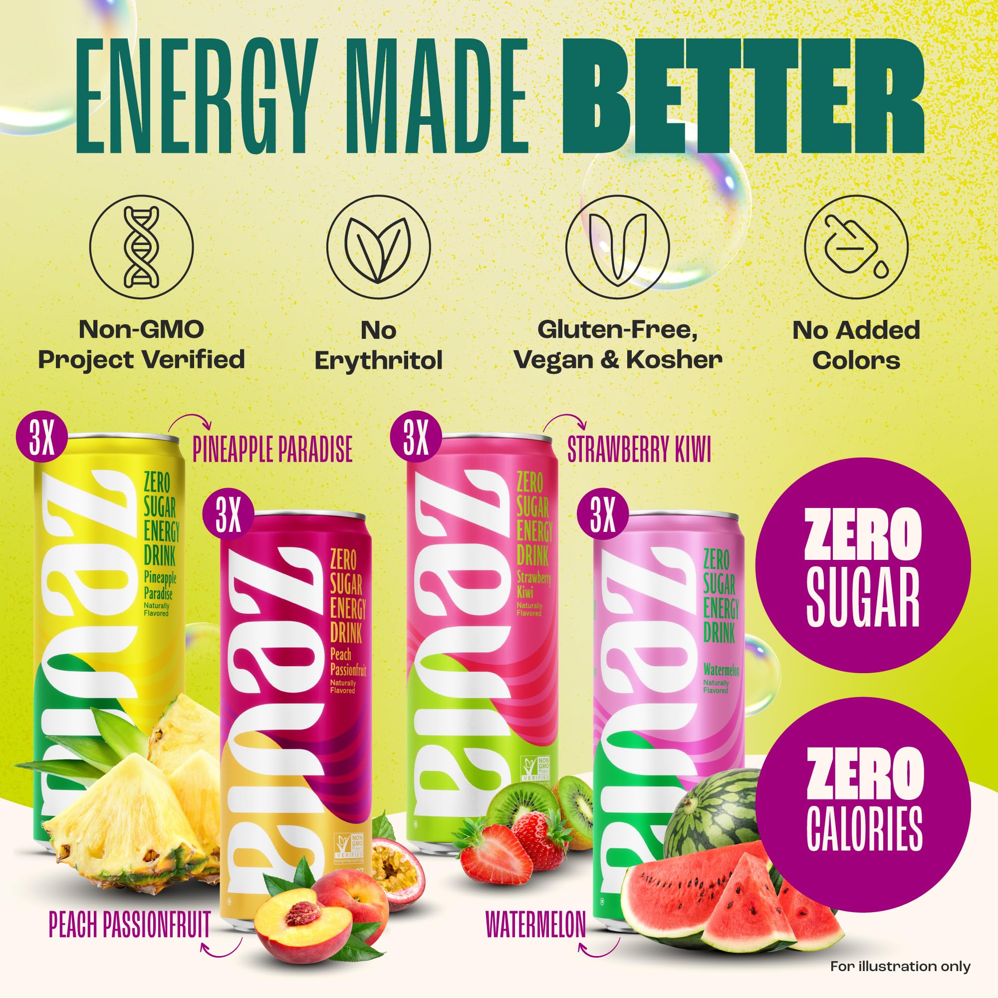 Zevia Fruity Fuel Strawberry Kiwi can close-up, gluten-free and vegan energy option