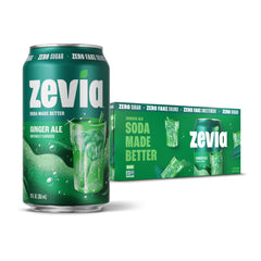 Zevia Ginger Ale can with zero sugar and zero calories for guilt-free refreshment.