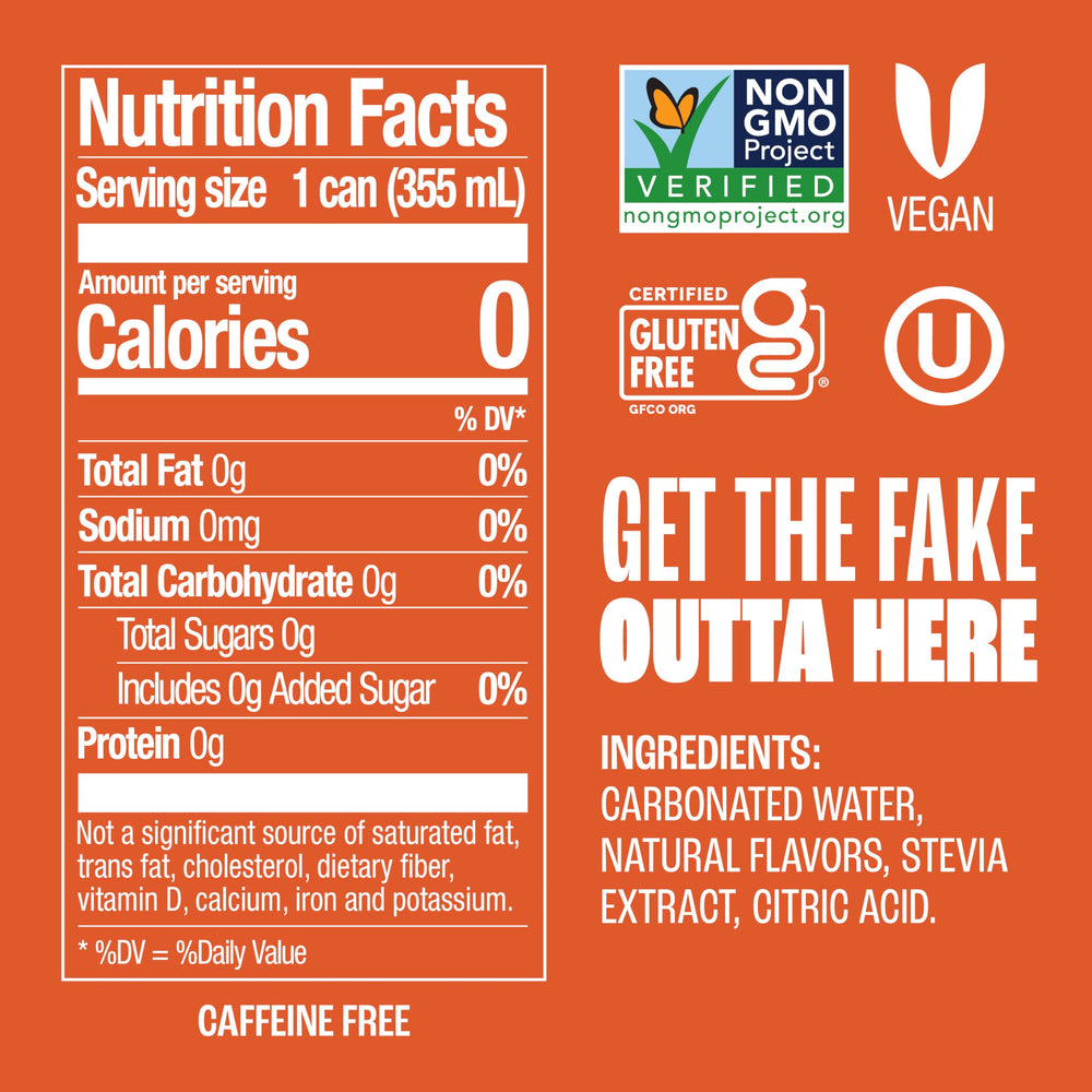 Close-up of Zevia Ginger Root Beer label showing stevia-sweetened composition.