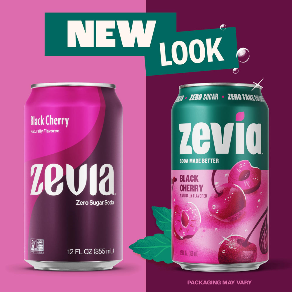 Zevia packaging shows gluten-free, vegan, and kosher certifications.