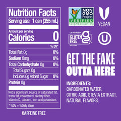 Zevia Grape Soda can side view with natural stevia sweetness