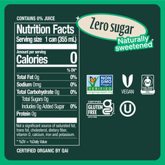 Pouring Zevia Hibiscus Passionfruit Tea highlights caffeine-free, naturally sweetened refreshment.