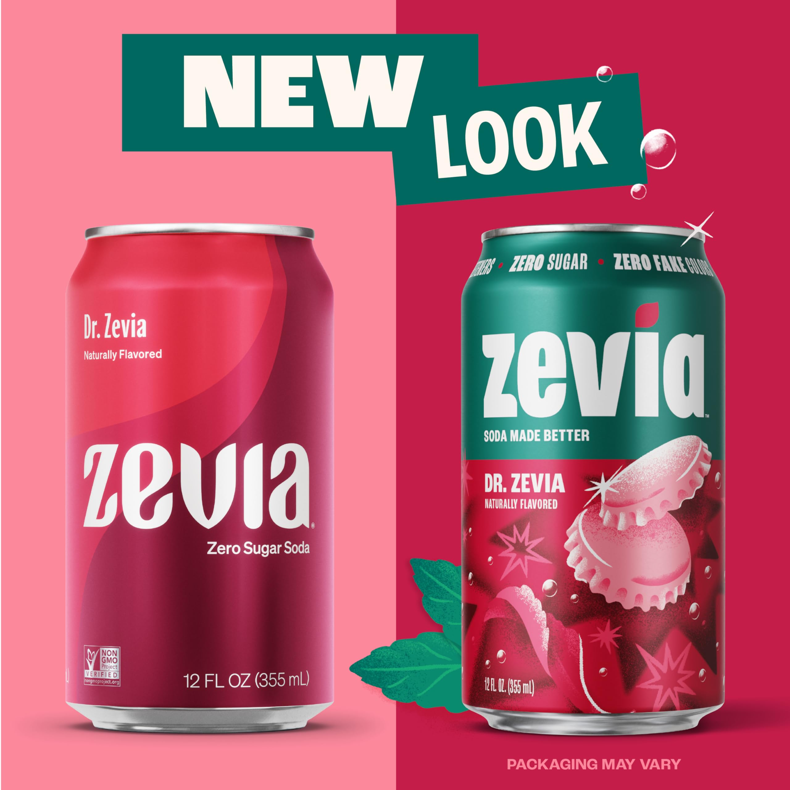 Zevia in a fridge display, ready for an on-demand, zero-calorie sip.