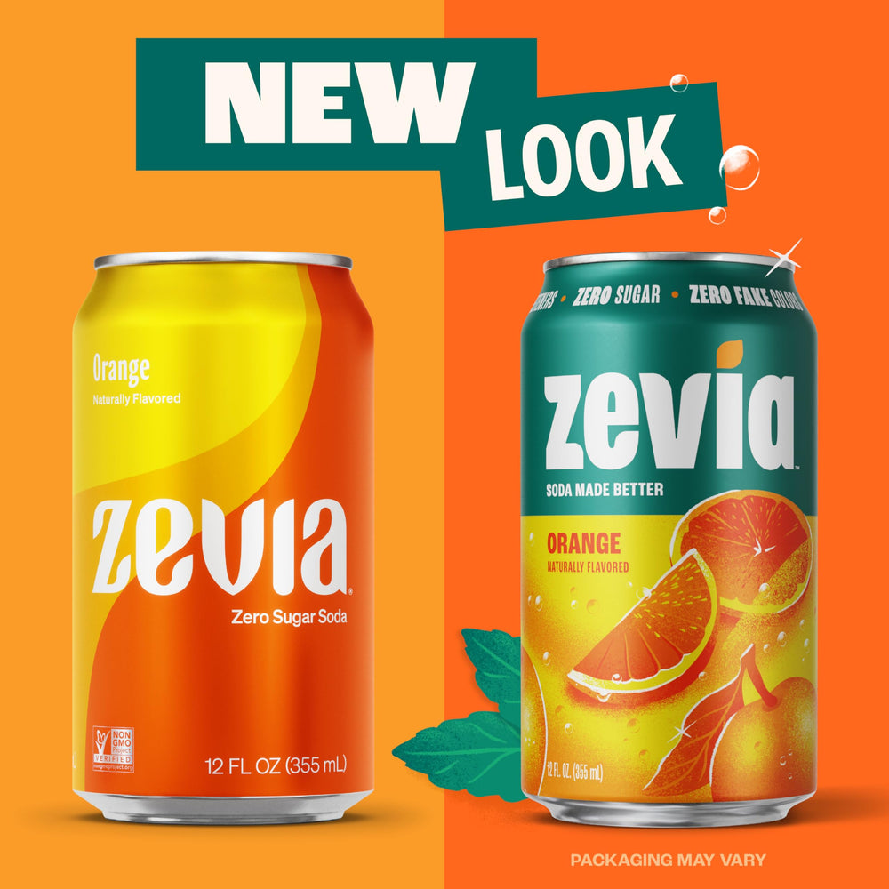 Zevia no added colors bottle label emphasizes natural ingredients.