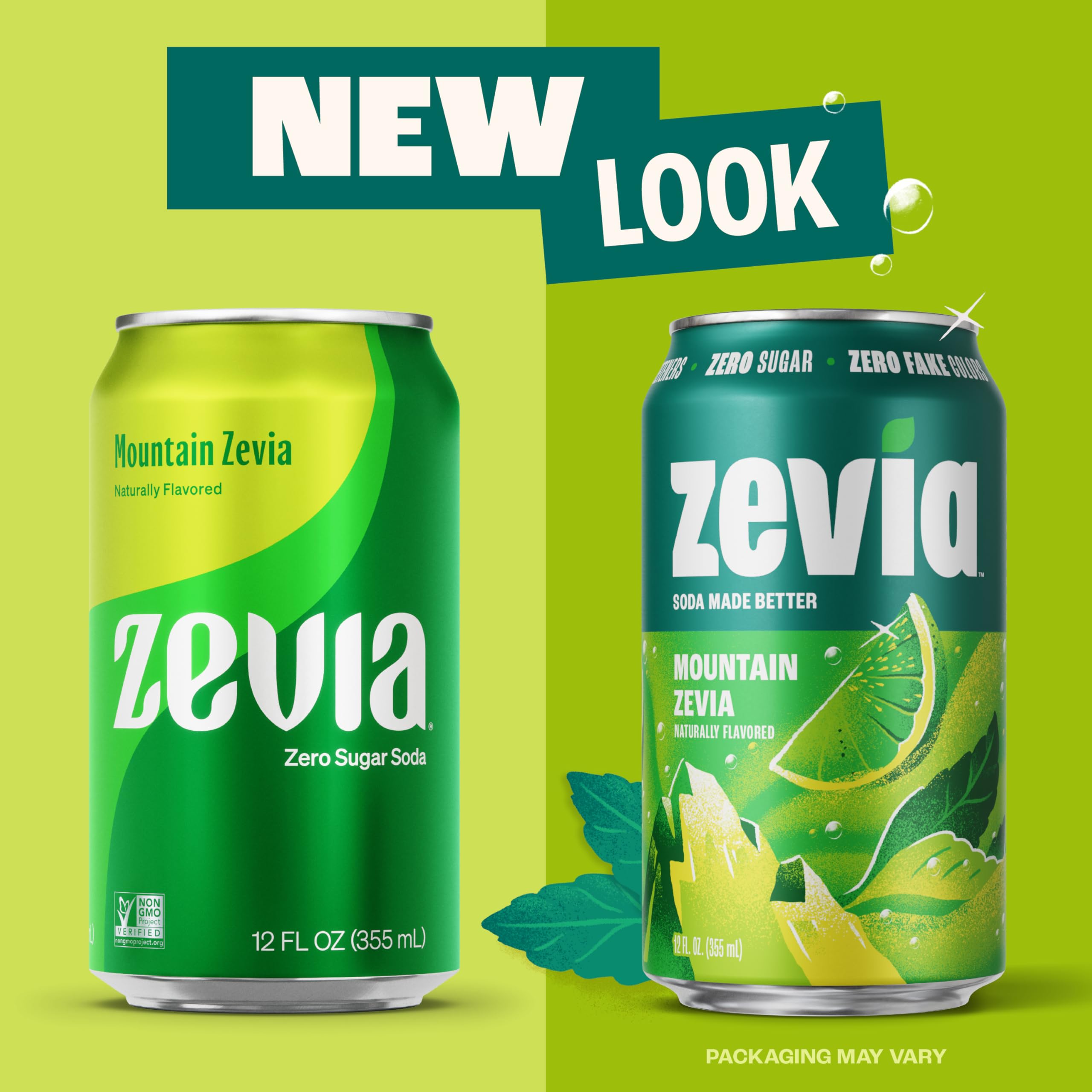 Zevia non-GMO verified label on packaging, transparency for health-conscious shoppers