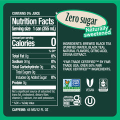 Pouring Zevia Organic Raspberry Black Tea reveals a crisp, refreshing option for anytime refreshment.