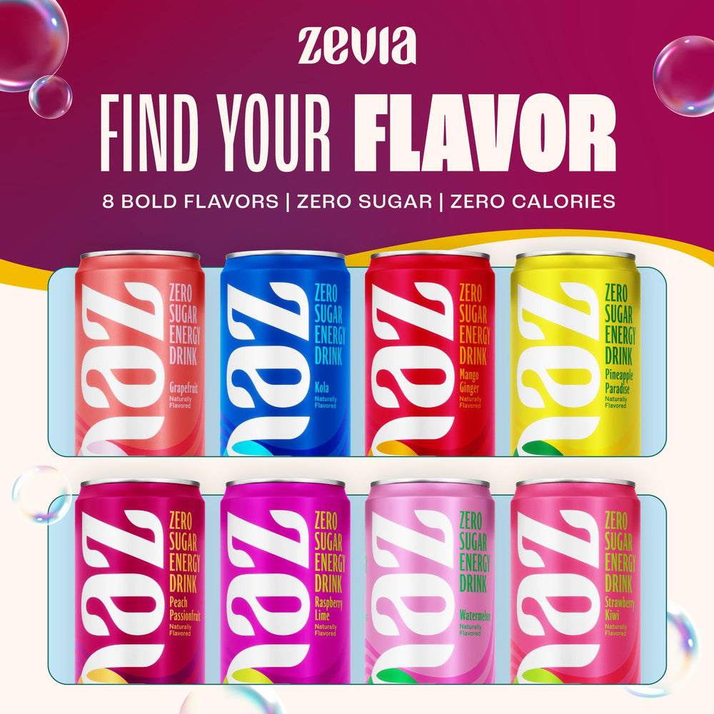 Chilled Zevia Peach Passionfruit can ideal for work breaks