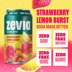Closeup of Zevia can emphasizes stevia sweetness without artificial additives.