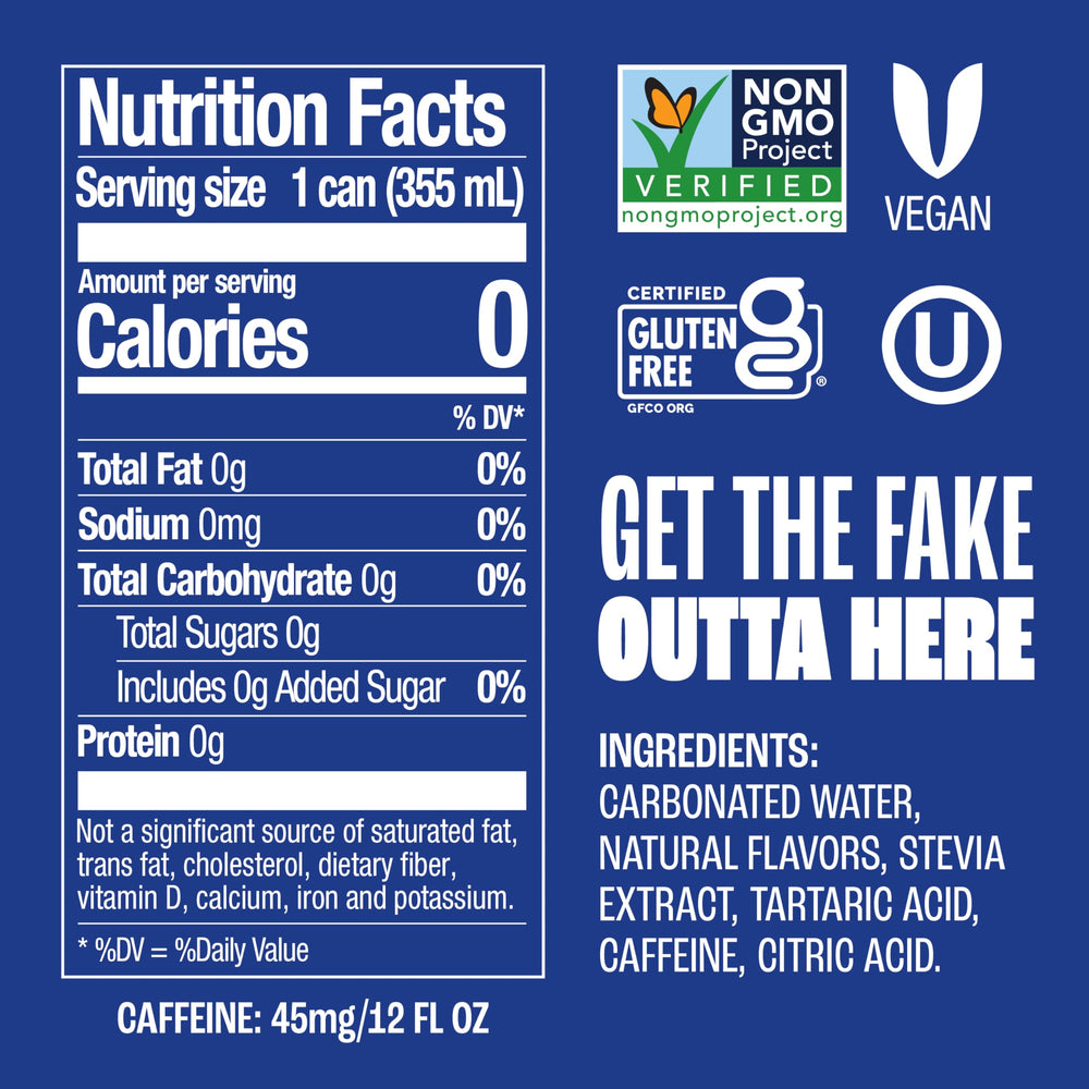 Zevia Vanilla Cola 8-pack box for easy sharing.