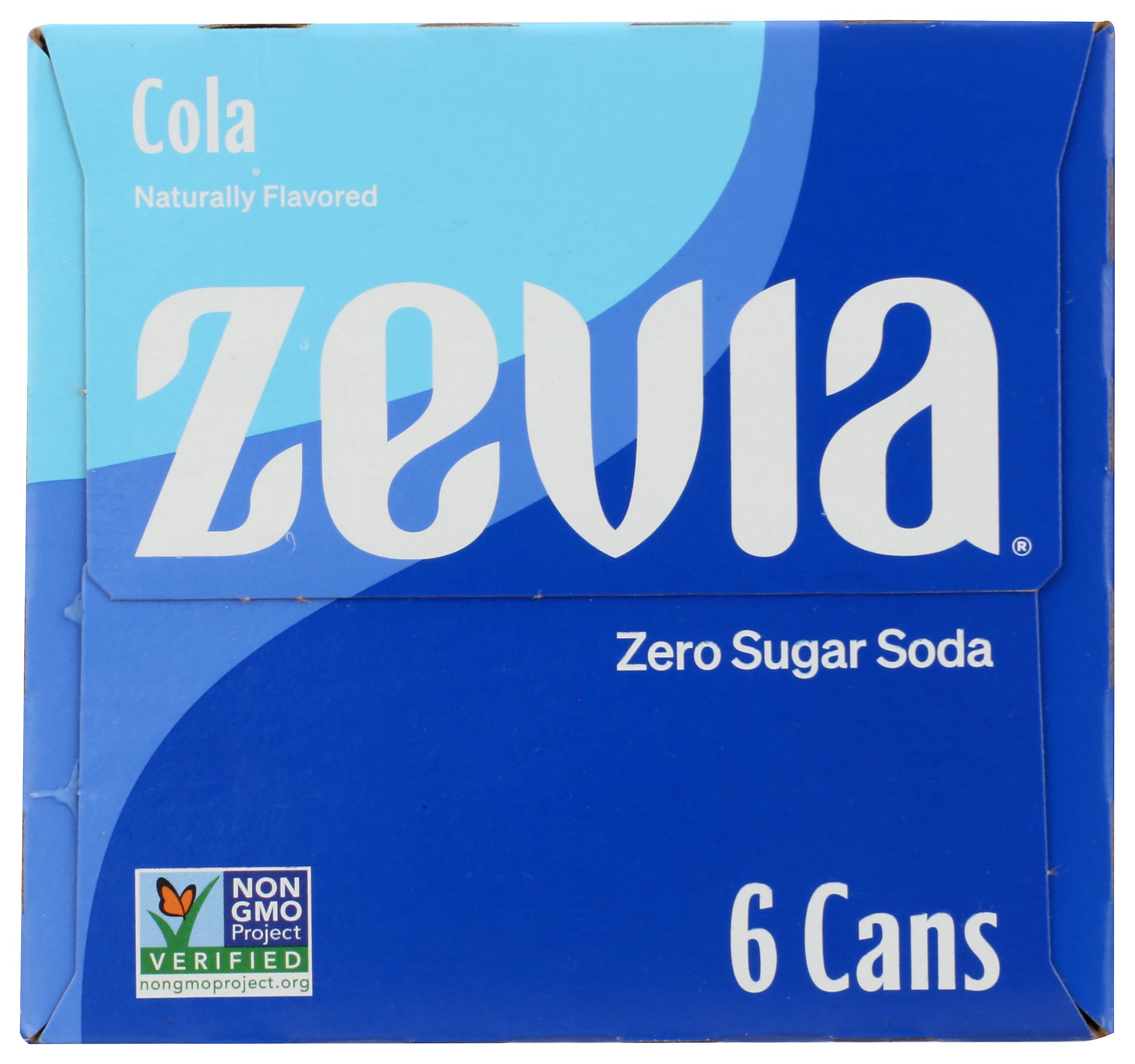 Zevia Zero Calorie Cola pack-6 back view with label details