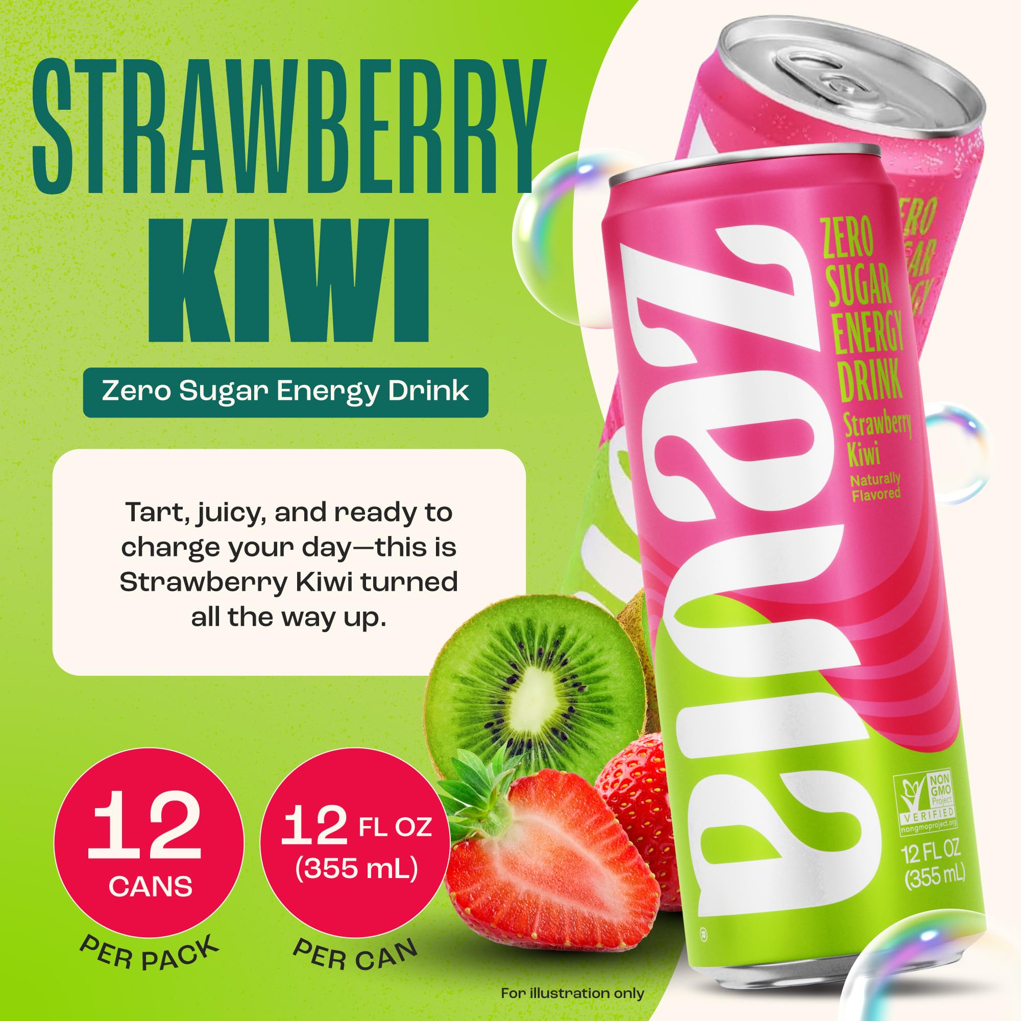 Zevia zero sugar energy drink with 120 mg caffeine for a quick afternoon boost.