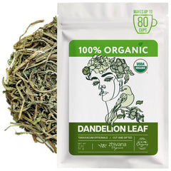Zhivana Organics dandelion leaf tea loose leaves ready to brew a soothing cup
