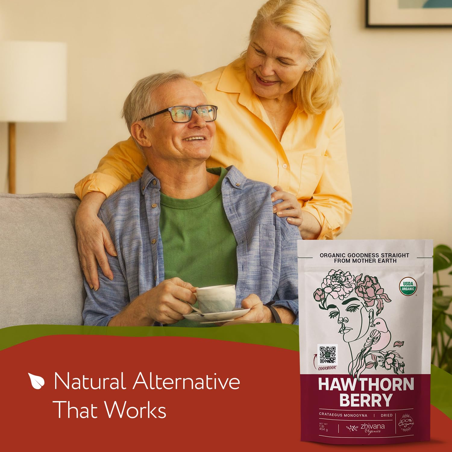 Zhivana Organics hawthorn berry dried berries for baking