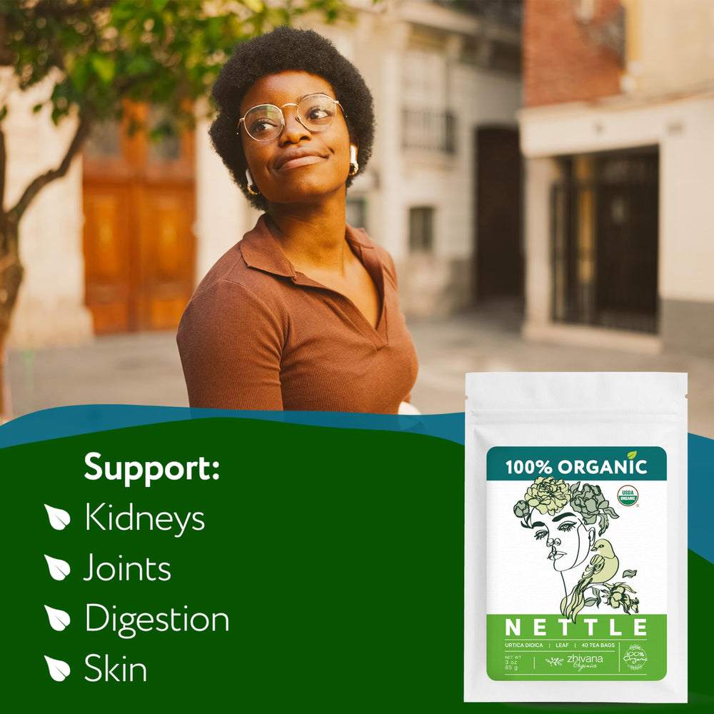 Zhivana Organics May harvest nettle leaf for peak potency and flavor