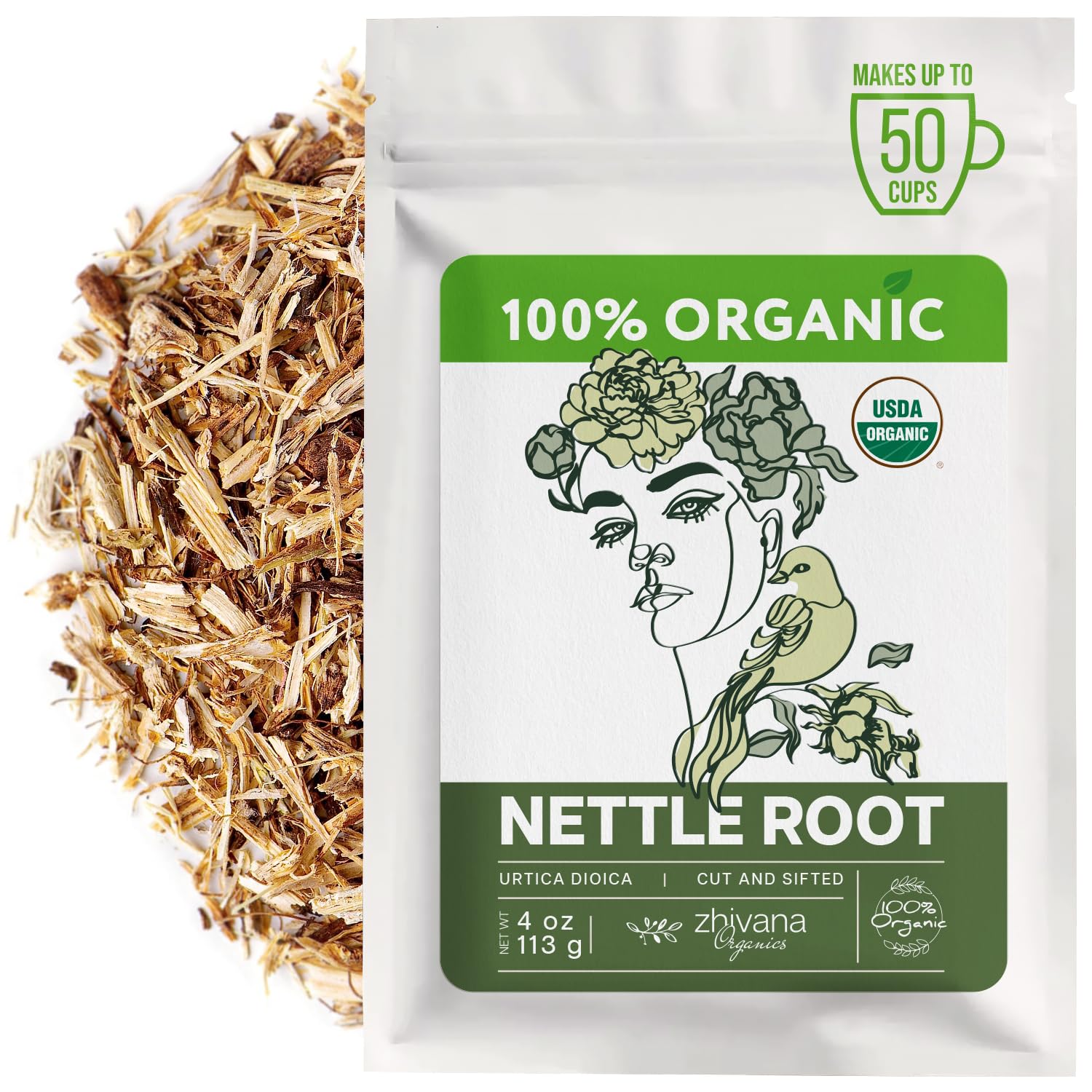 Zhivana Organics nettle root tea bulk for traditional blends
