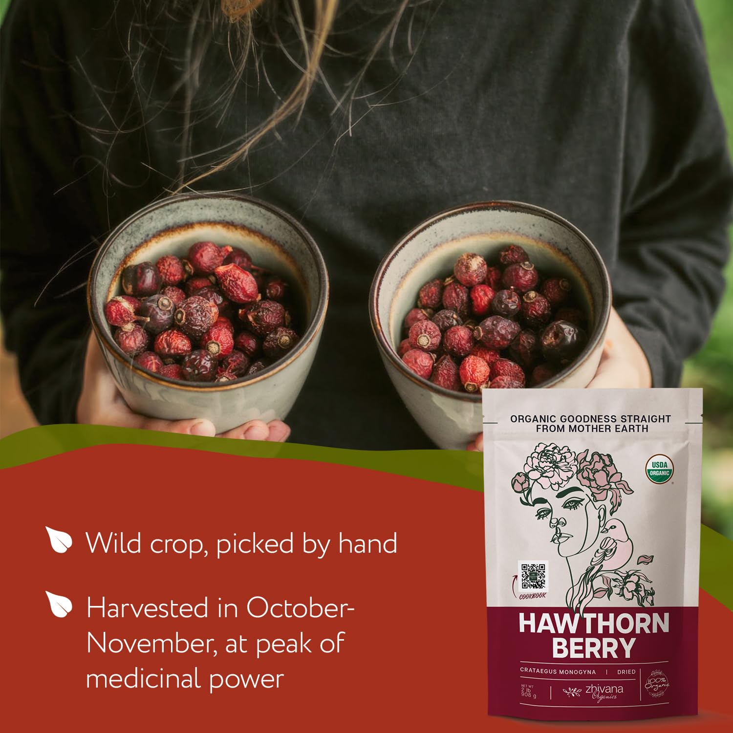 Zhivana Organics organic label highlights Ukraine origin.