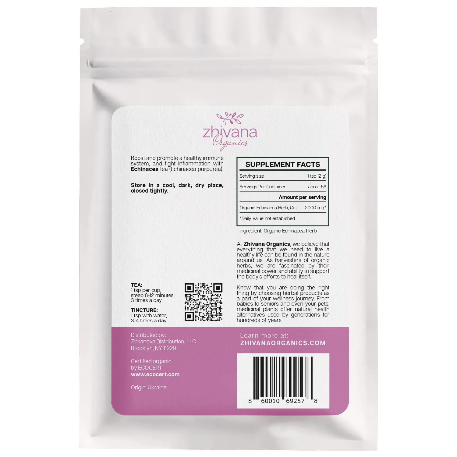 Zhivana Organics packaged tea on a shelf signaling premium organic choice.
