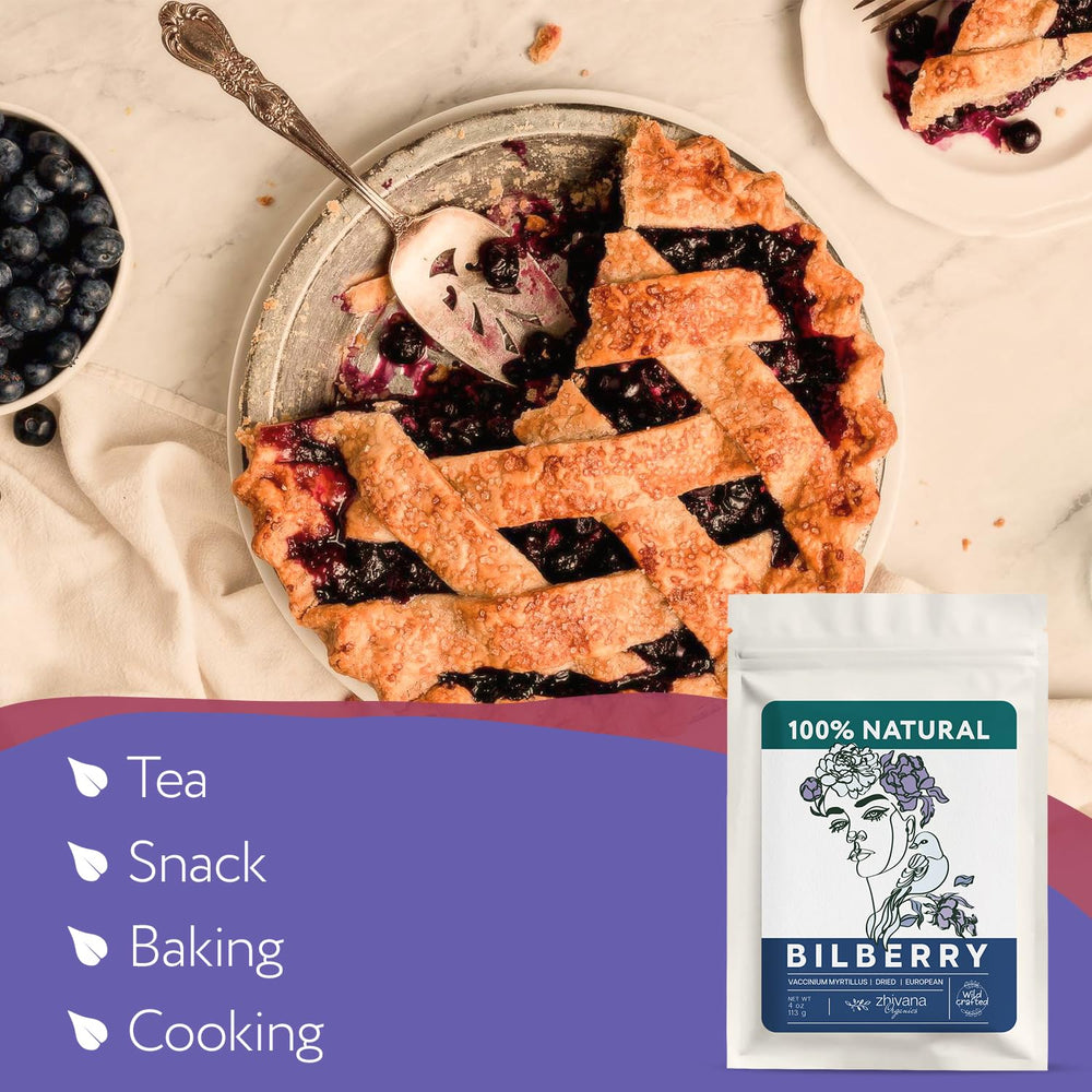 Zhivana Organics bilberry dried fruits close-up on vibrant berries