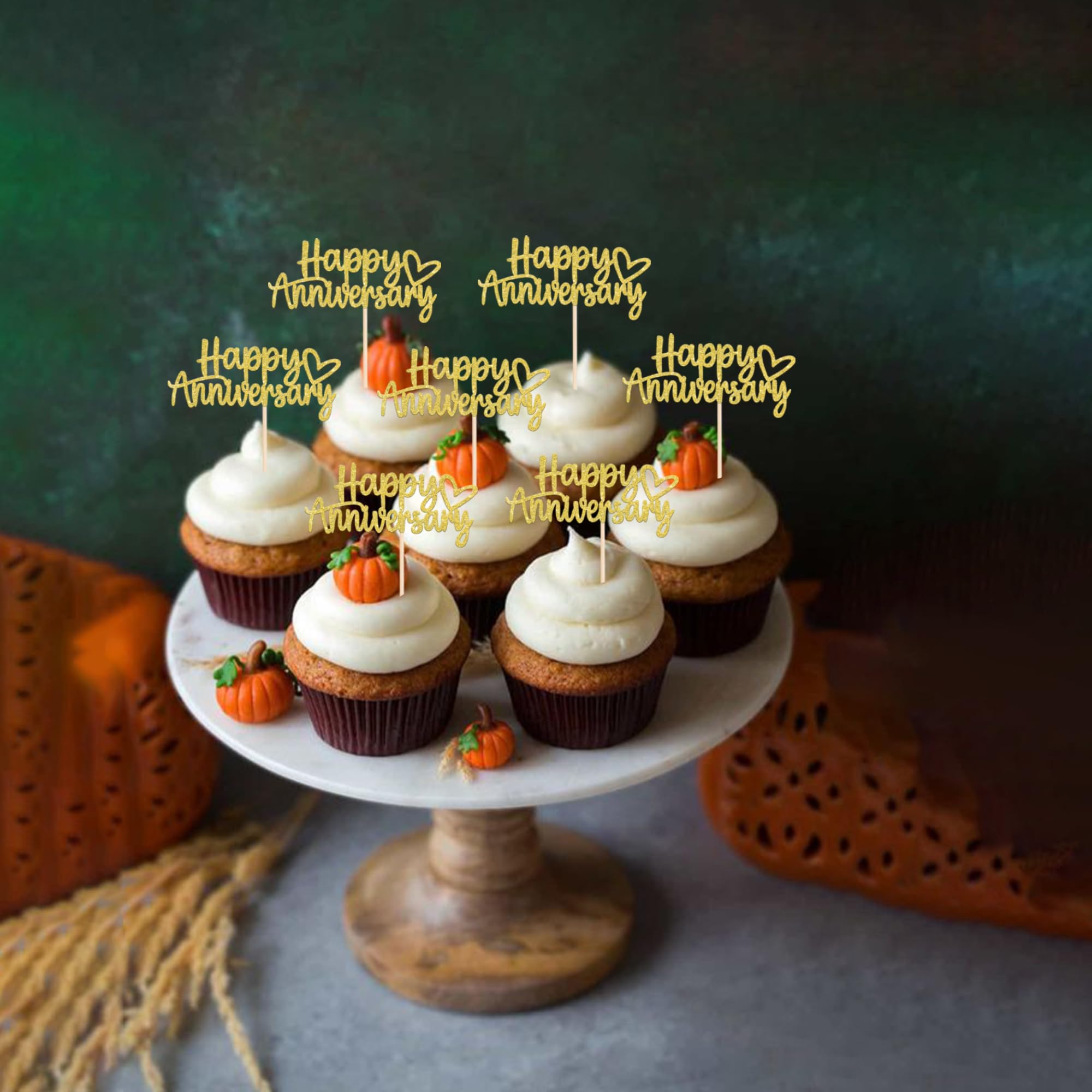 ZHUOWEISM Anniversary party decorations ideal for cupcakes and desserts.
