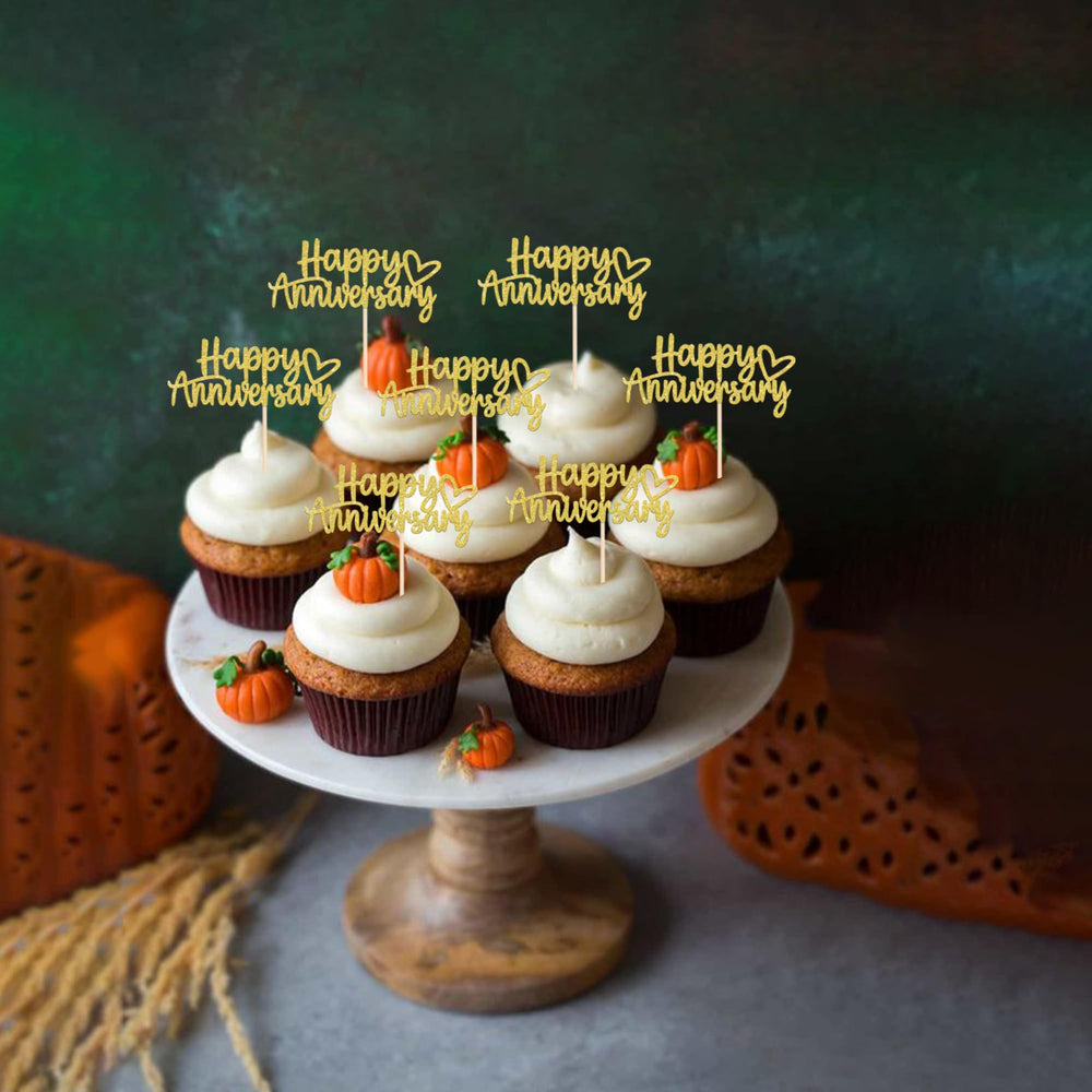 ZHUOWEISM Anniversary party decorations ideal for cupcakes and desserts.