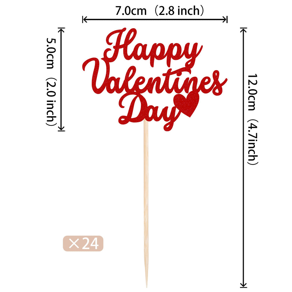 ZHUOWEISM Be Mine cupcake picks glitter for cakes and treats.