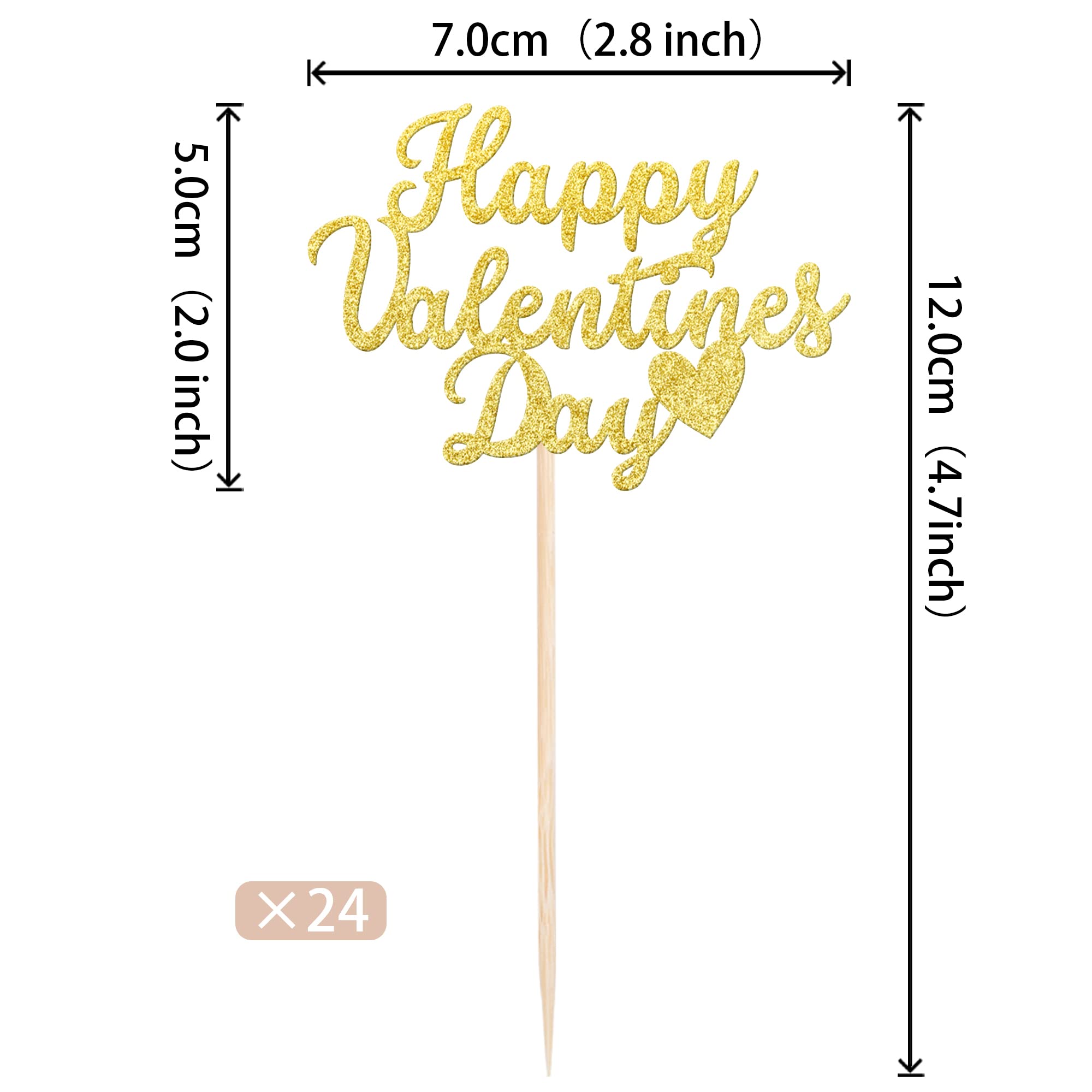 ZHUOWEISM Be Mine glitter gold toppers elevate party treats and photos