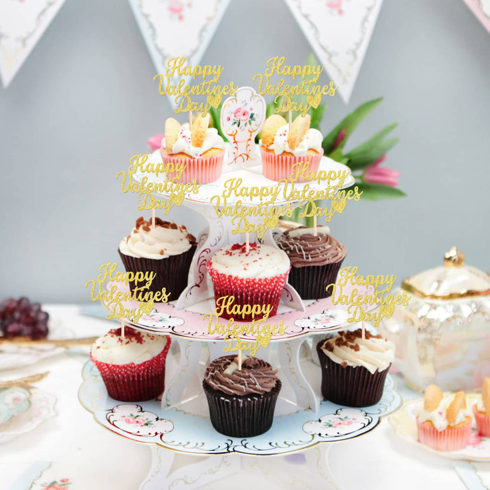 ZHUOWEISM Bridal Shower cupcake toppers provide quick, elegant decoration